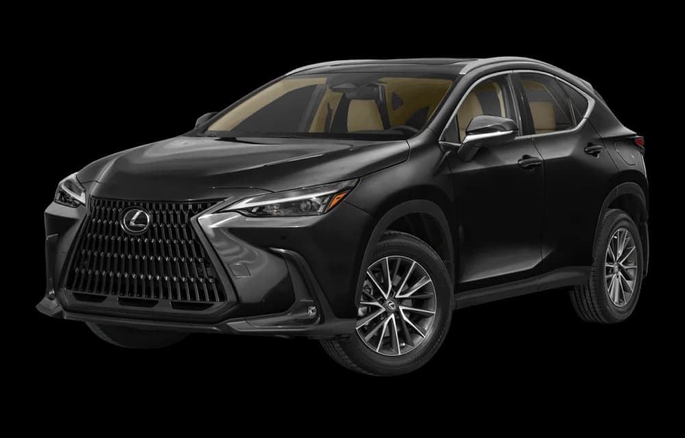 Silver Lexus SUV inside a contemporary glass-roof pavilion